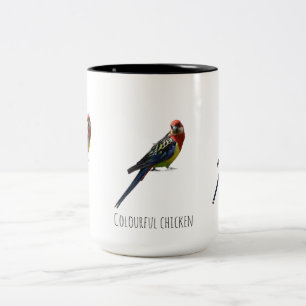 Colourful chicken Two-Tone coffee mug