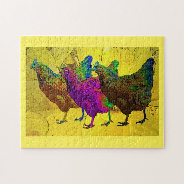 Colourful Chickens Puzzle (Horizontal)