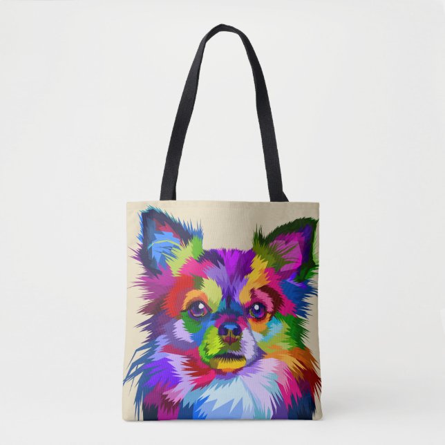 Colourful chihuahua dog - Tote (Front)