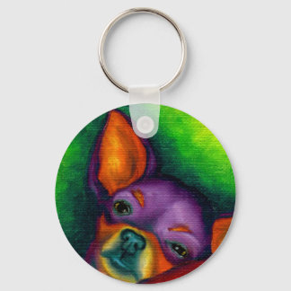 Colourful Chihuahua Key Ring