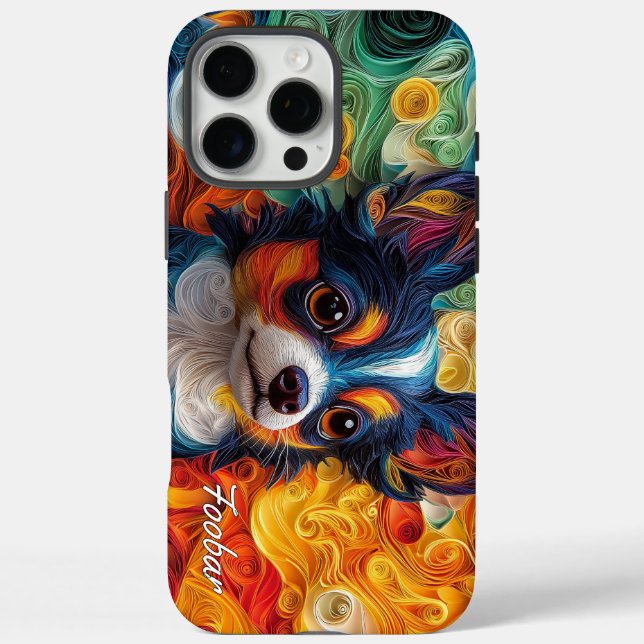 Colourful Chihuahua Portrait Case-Mate iPhone Case (Back)