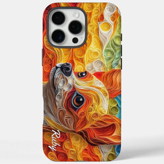 Colourful Chihuahua Portrait Case-Mate iPhone Case (Back)
