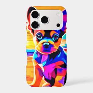 Colourful Chihuahua Puppy on Sunset Beach