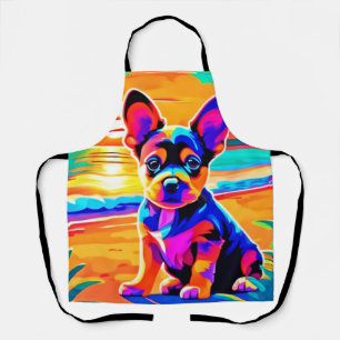 Colourful Chihuahua Puppy on Sunset Beach Apron