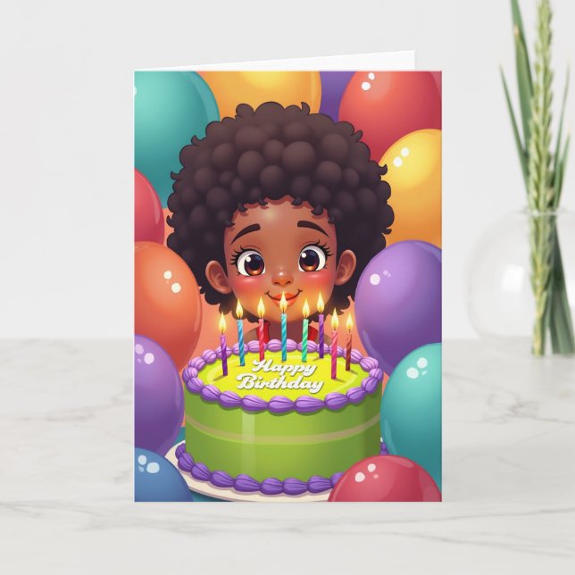 Colourful Child Birthday Card (Front)