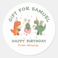 Colourful Childish Dinosaurs Kids Birthday