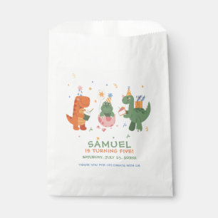 Colourful Childish Dinosaurs Kids Birthday Favour Bag