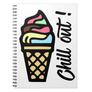 Colourful Chill Out Ice Cream Notebook