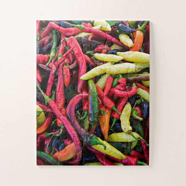 Colourful Chilli Pepper Jigsaw Puzzle (Vertical)