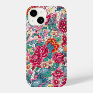 Colourful Chinese Floral Pattern iPhone 14 Case