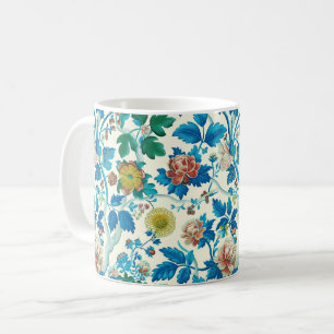Colourful Chinoiserie Traditional Floral Pattern Coffee Mug