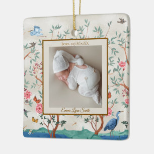 Colourful Chinoiserie with Picture Frame Ceramic Ornament