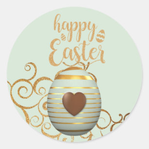 Colourful Chocolate Easter Egg Classic Round Sticker