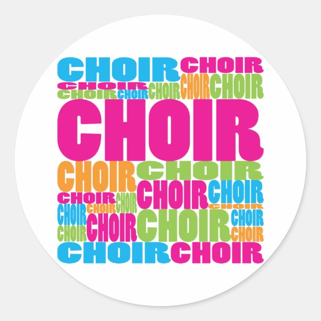 Colourful Choir Classic Round Sticker (Front)
