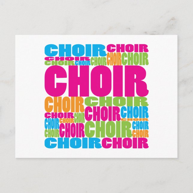 Colourful Choir Postcard (Front)