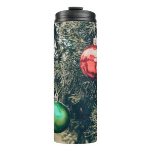 Colourful Christmas bauble decoration on a tree. V Thermal Tumbler