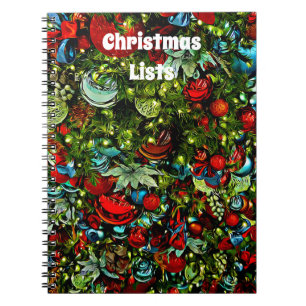 Colourful Christmas Bling Ornaments Journal