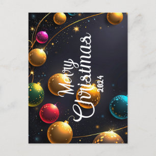 Colourful Christmas - Cartes Pour Fêtes Annuelles Holiday Postcard
