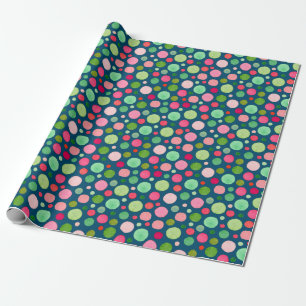 Colourful Christmas Confetti Dots Wrapping Paper