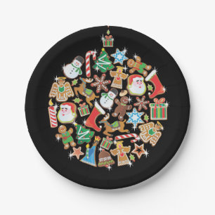 Colourful Christmas Cookie Ornament Paper Plate