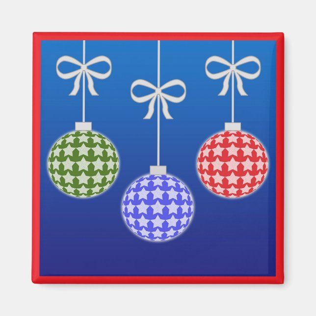 Colourful christmas decoration magnet (Front)