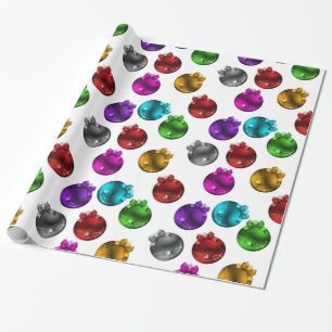 Colourful Christmas Decorations Wrapping Paper