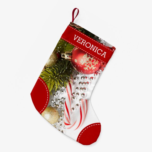 Colourful Christmas Decore Small Christmas Stocking (Front (Hanging))