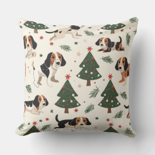 Colourful Christmas Dogs – Fun Holiday Gift for Pe Cushion