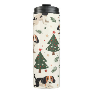 Colourful Christmas Dogs – Fun Holiday Gift for Pe Thermal Tumbler