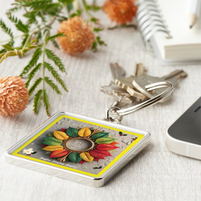 "Colourful Christmas Dream" Key Ring (Side)