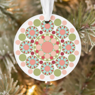 Colourful Christmas Festive Flower Holiday Photo Ornament