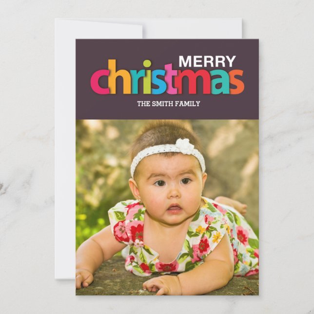 colourful christmas holiday card (Front)