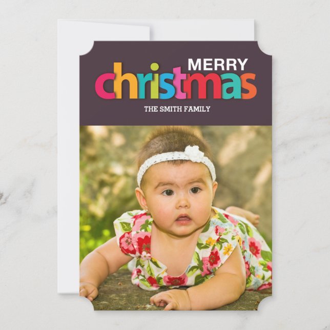 colourful christmas holiday card (Front)