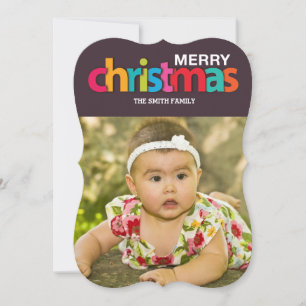 colourful christmas holiday card
