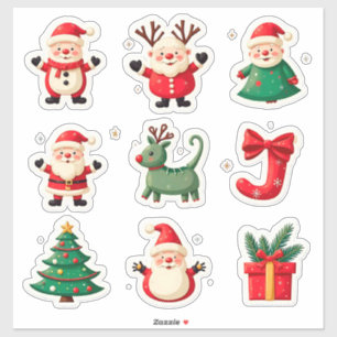 🎄 Colourful Christmas Joy Sticker Set Home Style
