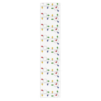 Colourful Christmas Lights Table Runner