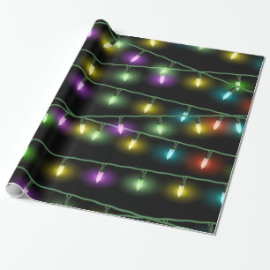Colourful Christmas Lights Wrapping Paper