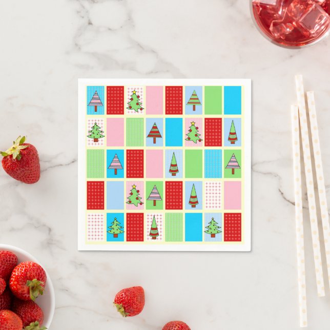 Colourful Christmas Napkin (Insitu)