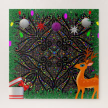 Colourful Christmas & New Year Jigsaw Puzzle
