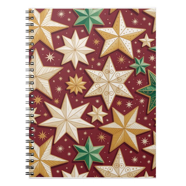 Colourful Christmas Notebook – Festive Winter Desi (Front)