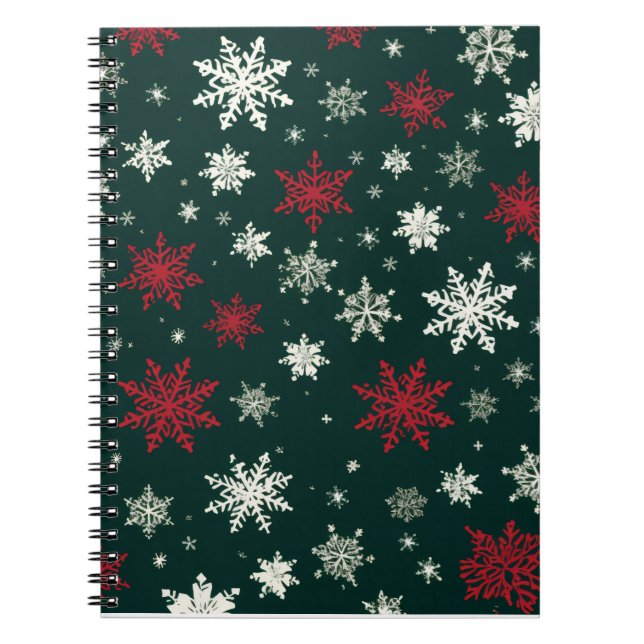 Colourful Christmas Notebook – Festive Winter Desi (Front)