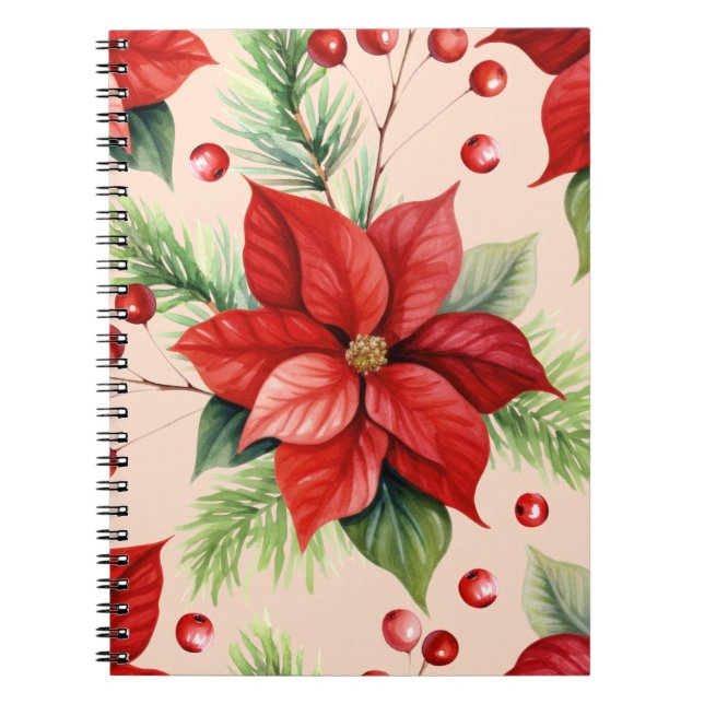 Colourful Christmas Notebook – Festive Winter Desi (Front)
