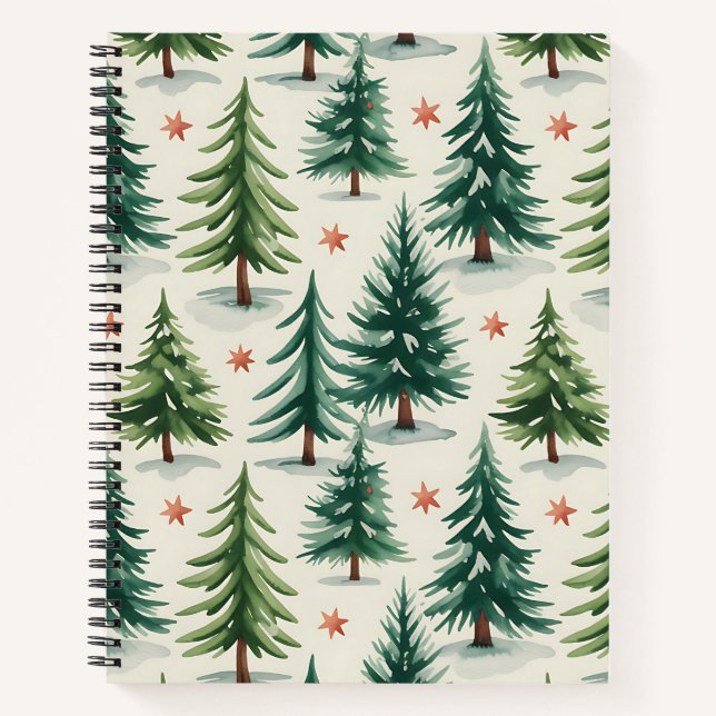Colourful Christmas Notebook – Festive Winter Desi (Front)