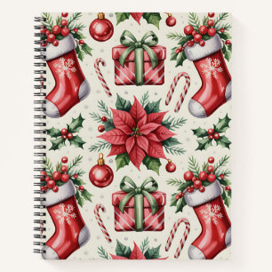 Colourful Christmas Notebook – Festive Winter Desi