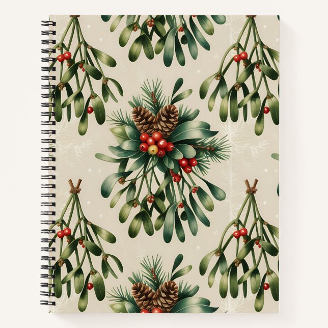 Colourful Christmas Notebook – Festive Winter Desi (Front)