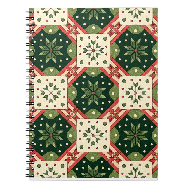 Colourful Christmas Notebook – Festive Winter Desi (Front)