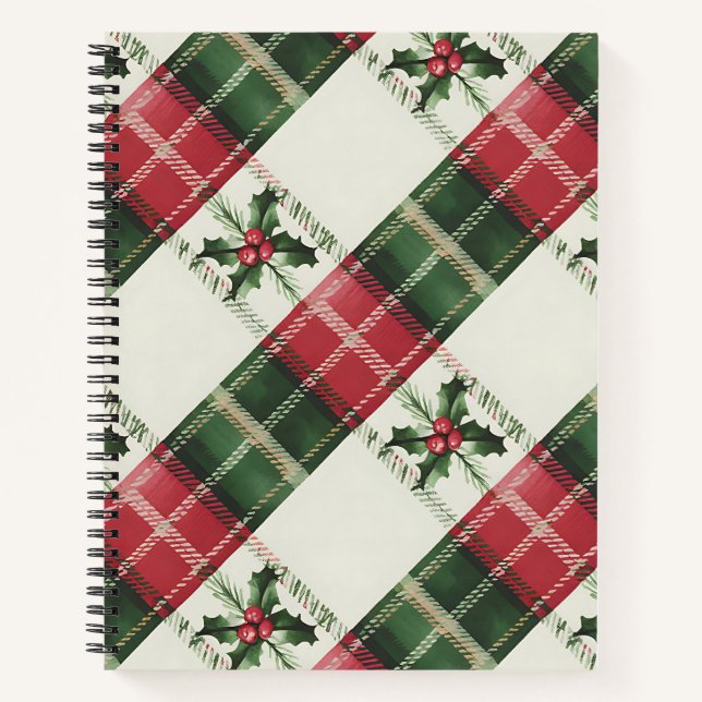 Colourful Christmas Notebook – Festive Winter Desi (Front)