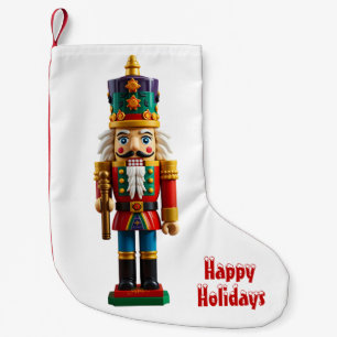 Colourful Christmas Nutcracker Toy Small Christmas Stocking