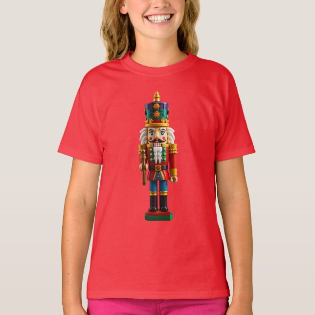 Colourful Christmas Nutcracker Toy T-Shirt (Front)
