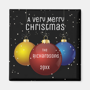 Colourful Christmas Ornaments, Christmas Magnet